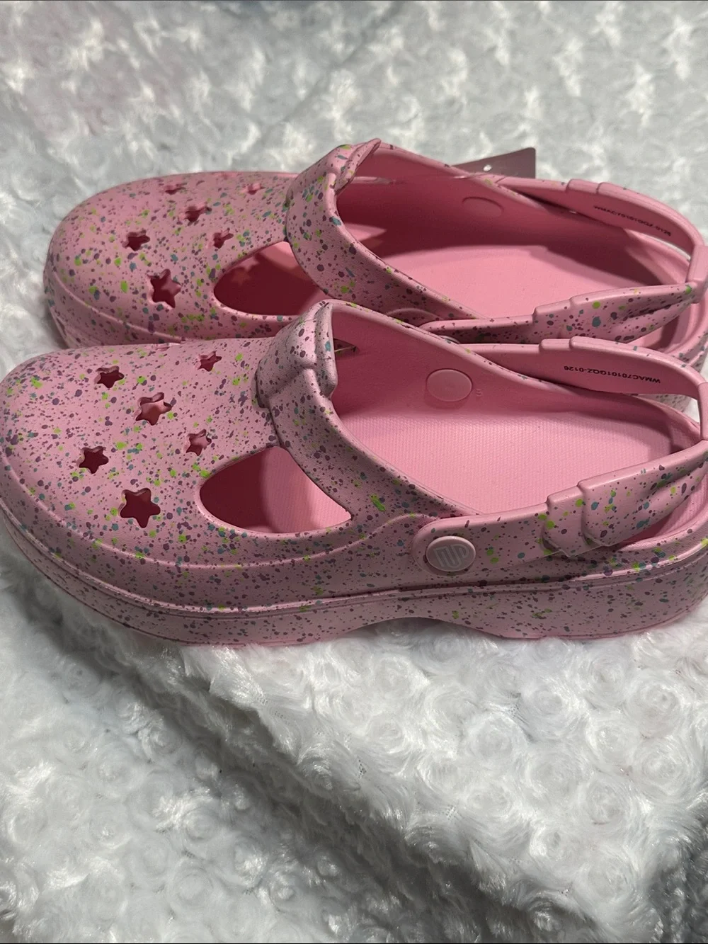 Justice Pink Star-Cut Splash Sandals